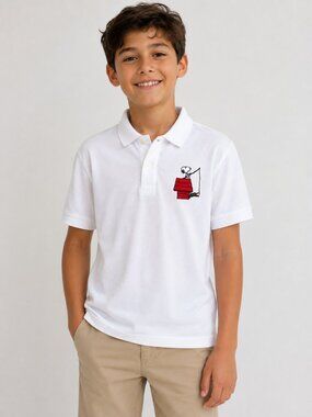 Lacoste Snoopy Polo Shirt Size 3 Made in Japan White Peanuts Embroidered Cotton